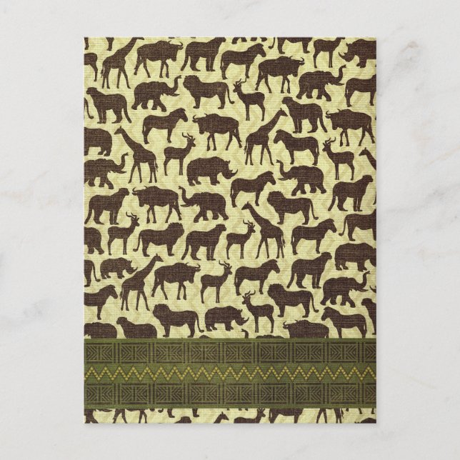 Animais Cartões postais da África (Frente)
