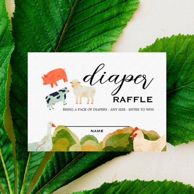 Animais da Barnyard - Cartão de Inserção de Raffle (Criador carregado)