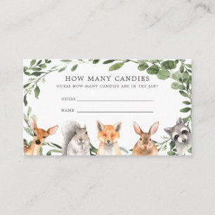 Animais Da Floresta Adivinham Quantos Cartões De C