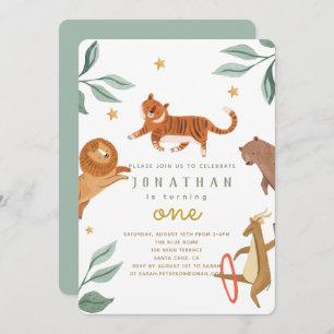 Animais da floresta aquática fazendo um aniversári