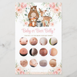 Animais da Floresta Bebê Floral Rosa ou Belga de C