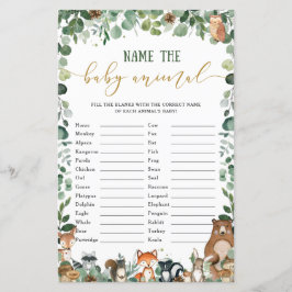Animais da Floresta Cópia Nome Jogo de Correspondê