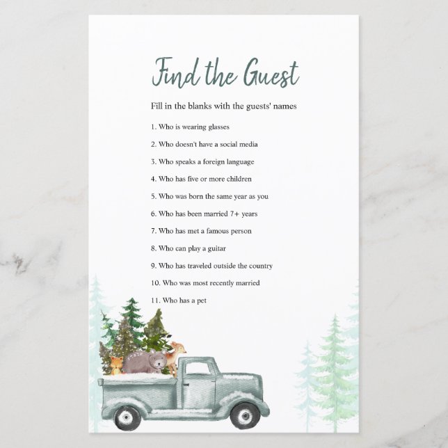 Animais da Floresta de Inverno Encontre o Jogo do  (Frente)