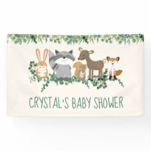 Animais da Floresta Decoração do Chá de fraldas ve