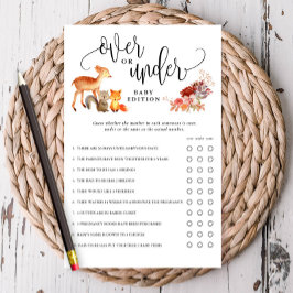 Animais Da Floresta Sobre O Cartão De Papel Chá