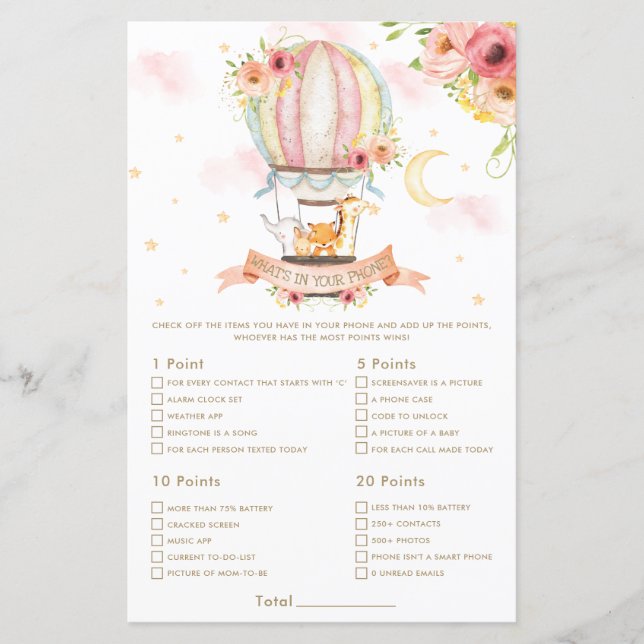 Animais de Balões de Ar Quente O que há no seu jog (Frente)