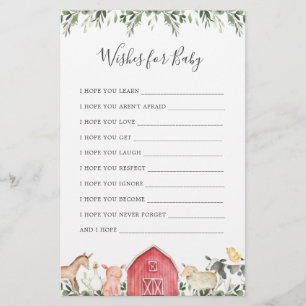 Animais De Criação Chás de fraldas Desejam Bebê