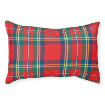 Cama Clássica Xadrez Vermelho Azul Verde para Cach
