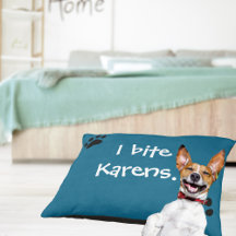 Cama Personalizada para Cão "Eu mordo Karens" Impr