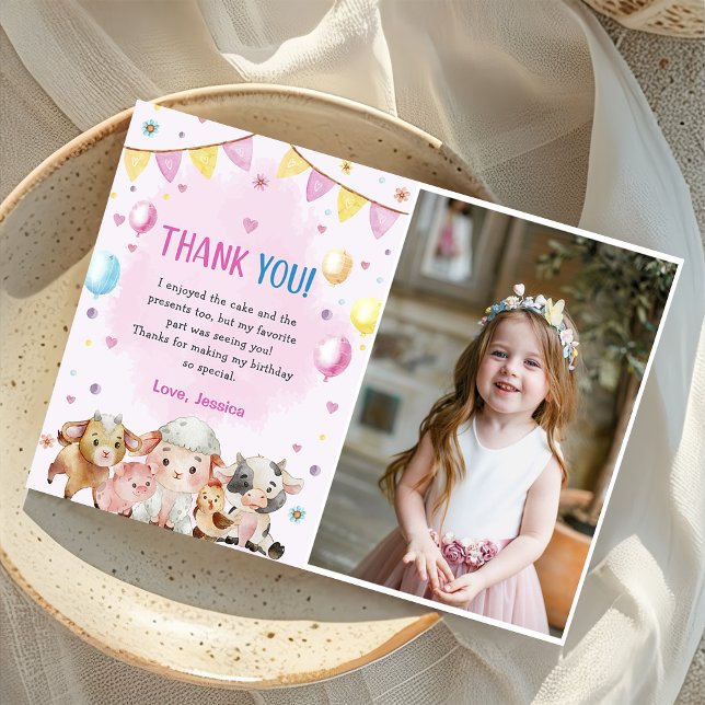 Animais de Exploração Balões Cartões de agradecime (Criador carregado)