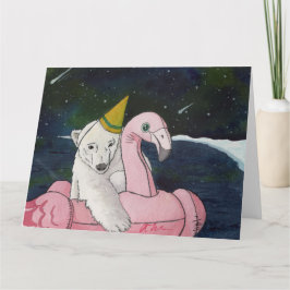 Animais de festa: Cartão de urso polar 8,5"x11"