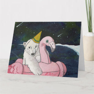 Animais de festa: Cartão de urso polar 8,5"x11"
