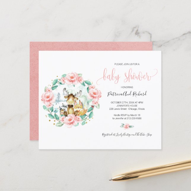 Animais de Floresta Caçada - Chá de fraldas do Orç (Frente/Verso In Situ)