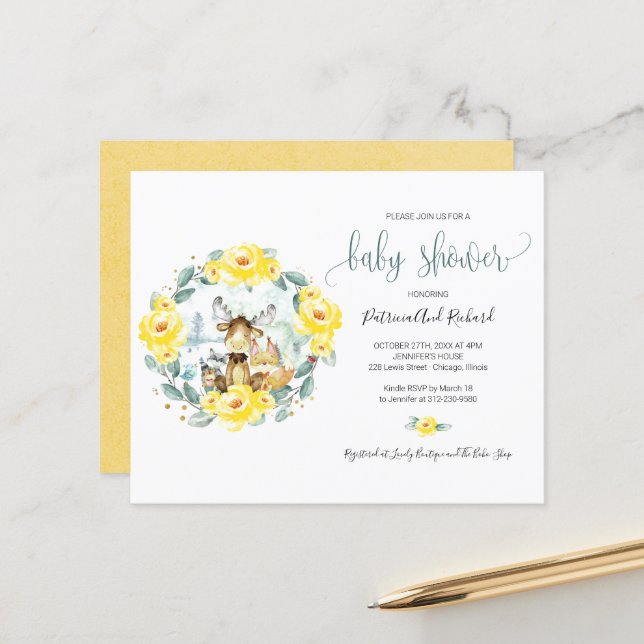 Animais de Floresta Caçada - Chá de fraldas do Orç (Frente/Verso In Situ)