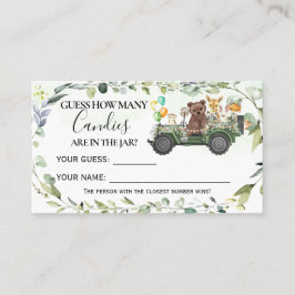 Animais de Floresta Quantos Cartões de Chá de fral