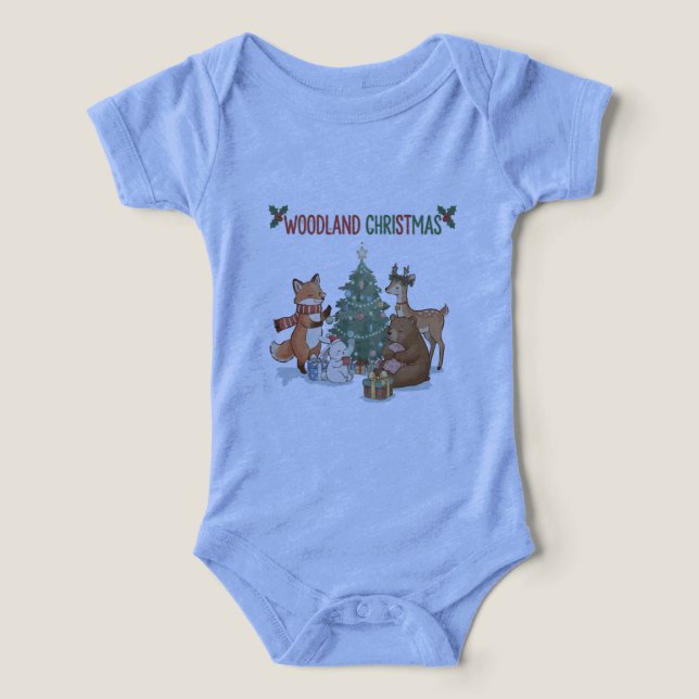 Animais de Natal Adoráveis da Floresta - Floresta  (Design frontal)