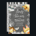 Animais de Natal Woodland Bebê Convites para Chuve<br><div class="desc">Os convites para bebês da Woodland Baby Shower de Natal são perfeitos para o seu chá de fraldas de inverno com estilo de inverno.</div>