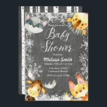 Animais de Natal Woodland Bebê Convites para Chuve<br><div class="desc">Os convites para bebês da Woodland Baby Shower de Natal são perfeitos para o seu chá de fraldas de inverno com estilo de inverno.</div>