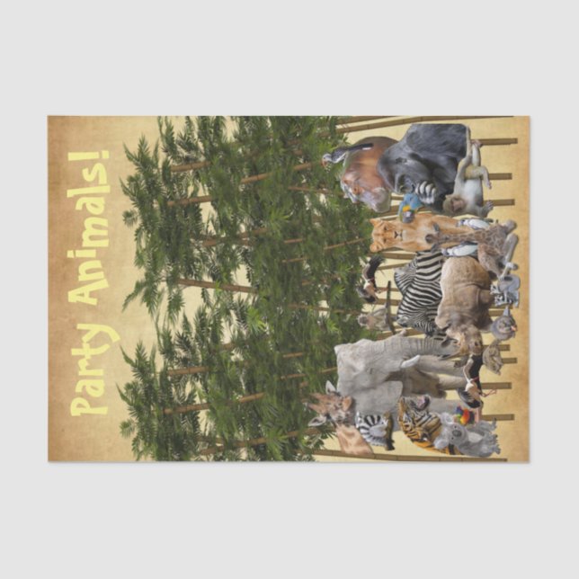 Animais de Partes de Papel Tecido (Frente )