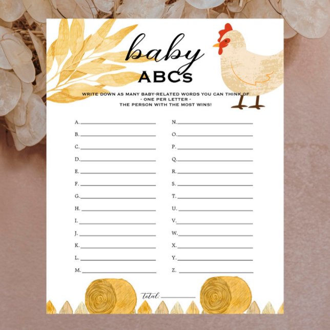 Animais do Barnyard - Jogo do Bebê Chá de fraldas  (Criador carregado)