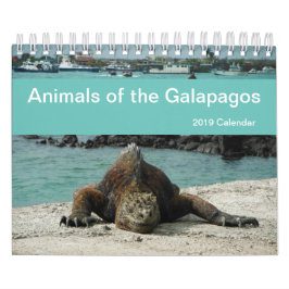 Animais do calendário de Galápagos 2019