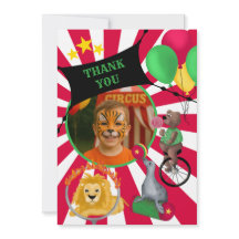 Animais do Circo Crianças Cartões de agradecimento