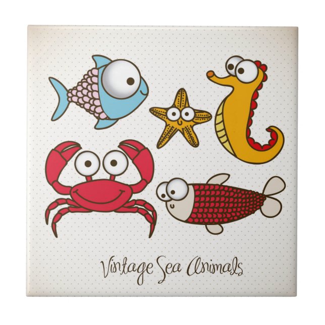 Animais do Mar de Vintage (Frente)