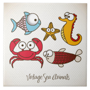 Animais do Mar de Vintage