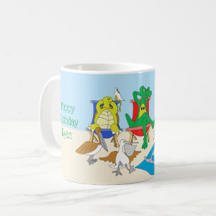 Animais do Mar na Praga da Caneca Personalizada