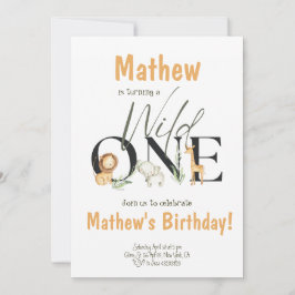 Animais do Partido Safari Selvagens Um Convite De