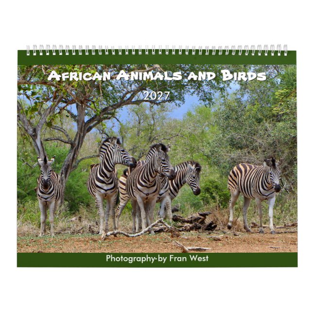 Animais e Aves Africanos Calendário 2027 (Capa)
