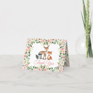 Animais e Cartões de agradecimentos de Chá de fral