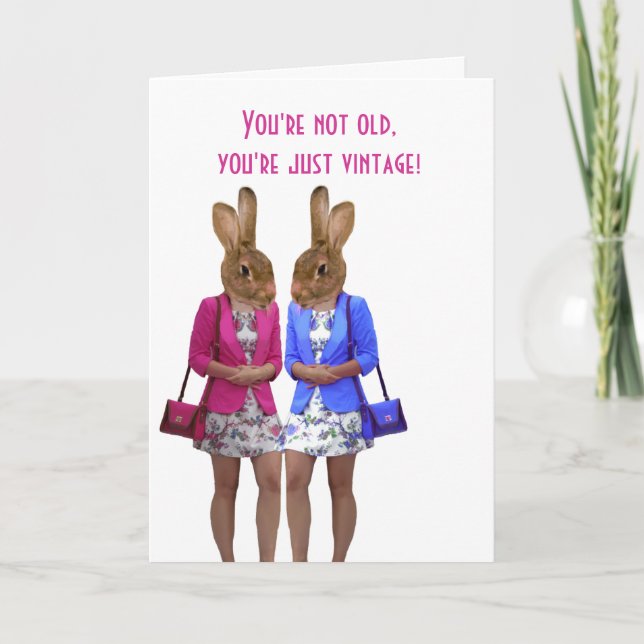 Animais engraçados ganhando cartão de aniversário  (Frente)