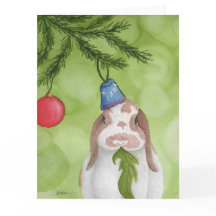 Animais Feriados Incomuns: Cartão Coelhinho 8,5"x1