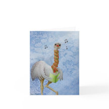 Animais Feriados Incomuns: Cartão Ostrich 4"x5.6"