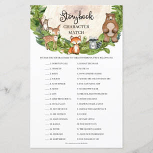 Animais florestais matam Caráter Storybook