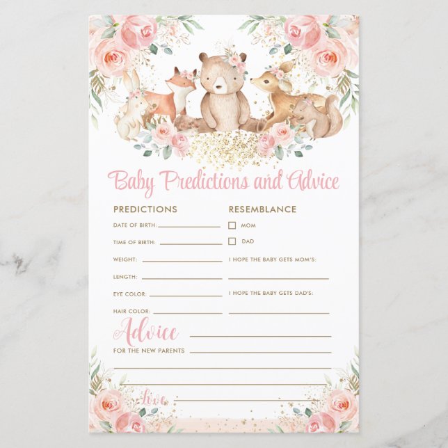 Animais Florestais Predições Bebidas Florais E Aco (Frente)