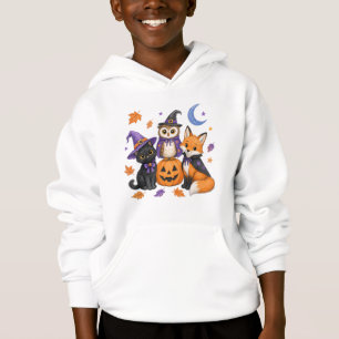 Animais Fofos de Halloween - Bruxa Gato Preto Coru