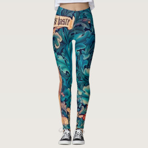 Animais na Floresta, William Morris Leggings