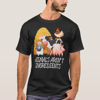 Animais Não São Ingredientes Camisa Vegan Engraçad