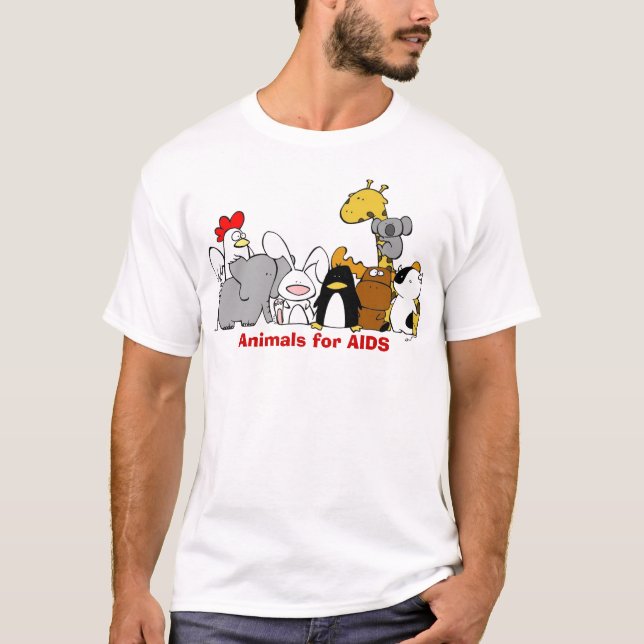 Animais para a camisa do AIDS (Frente)