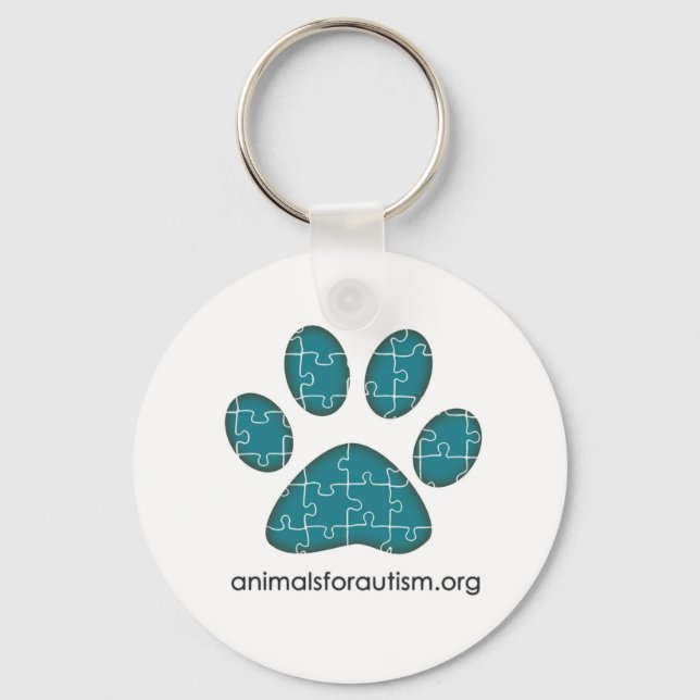 Animais para Chaveiro de logotipo do Autismo (Frente)