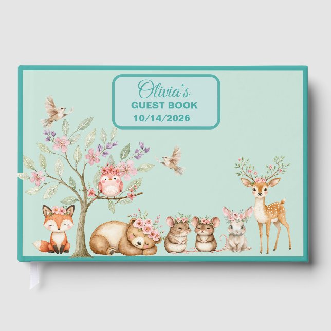 Animais Preciosos da Floresta Livro de Visitas do  (Frente)