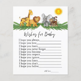 Animais Safari Desejam Jogo de Chá de fraldas