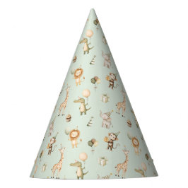 Animais Safari Festa de aniversário Chapéu 1rua Se