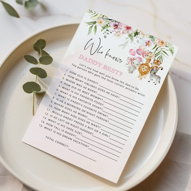 Animais Safari Floral que conhecem o melhor jogo d (Criador carregado)