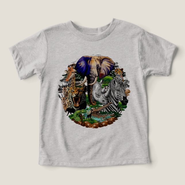 Animais Selvagens da savana africana (Design frontal)