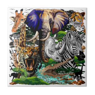 Animais Selvagens da savana africana