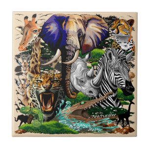 Animais Selvagens da savana africana