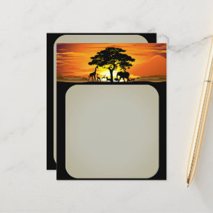 Animais Selvagens no Sunset da savana africana